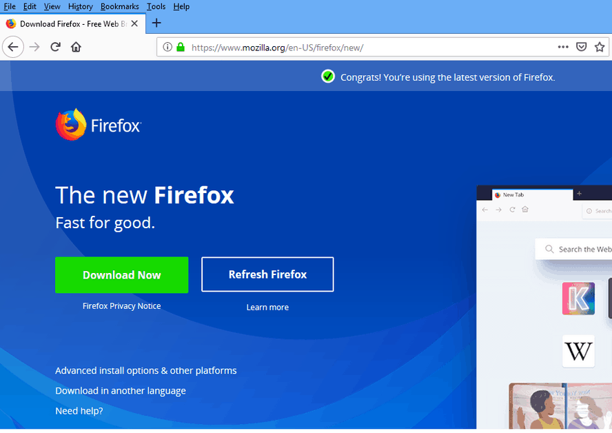Firefox bug fixed