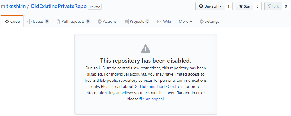 GitHub-Trade_Control-DisabledRepo