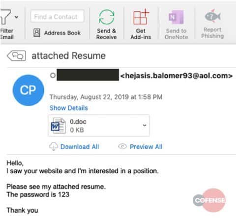 Phishing Campaign Delivers Quasar RAT Payloads via Fake Resumes   Cybers Guards - 3