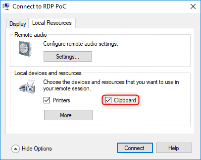 RDP-Hyper-V-shared-settings