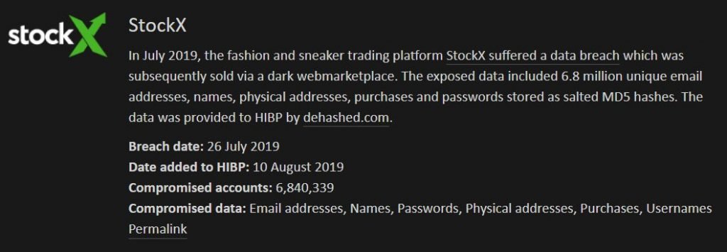 Database from StockX Hack Sold Online  Check If You re Included   Cybers Guards - 27