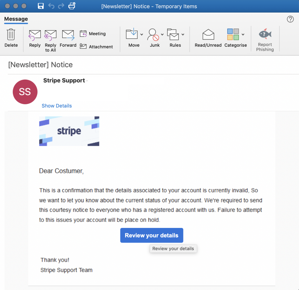 Stripe Users Targeted to Attack Phishing to Stole Banking Information   Cybers Guards - 18