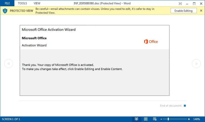 where is the ms office activation wizard on a mac