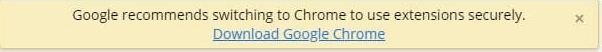 Google Chrome promotion