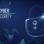 Computer internet cyber security background. Cyber crime vector illustration. digital