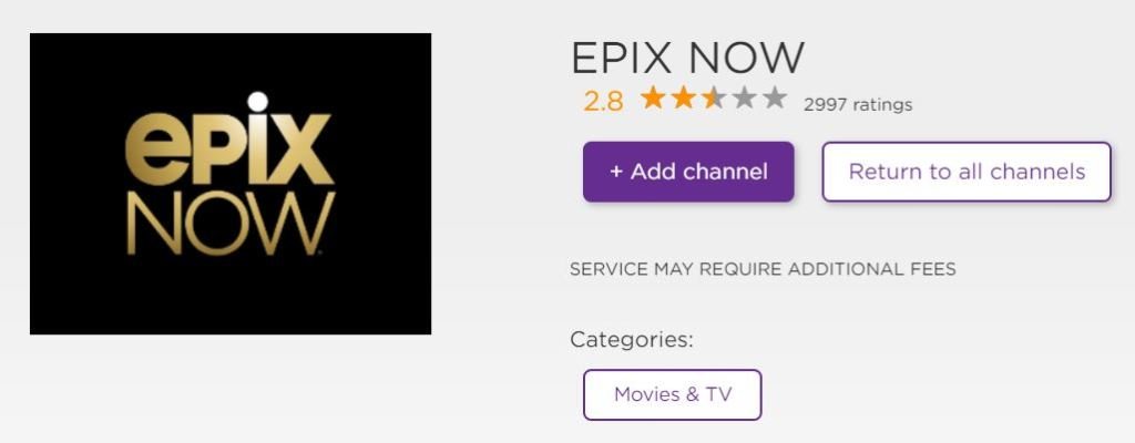 Epixnow.Com Activate – Epix NOW On Roku