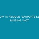 how to remove saupdate dll missing not found error messages
