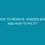 how to remove snsods exe and how to fix it