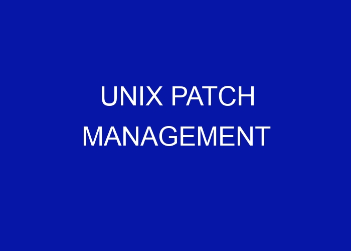 unix patch management