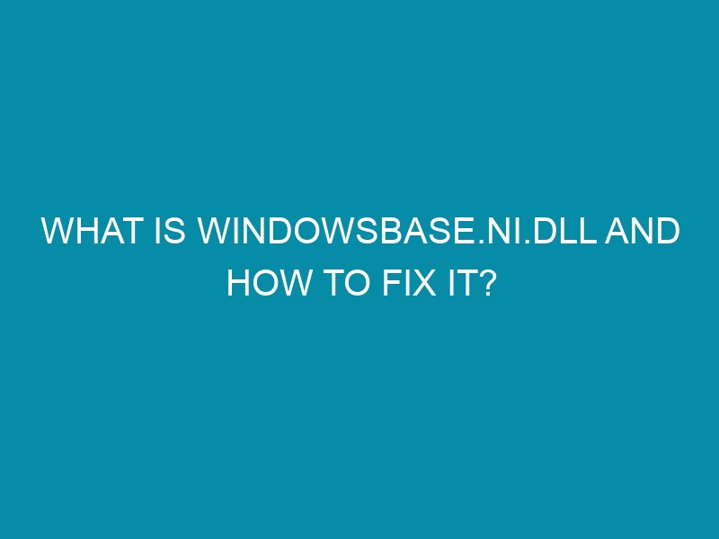 Windowsbase dll что это