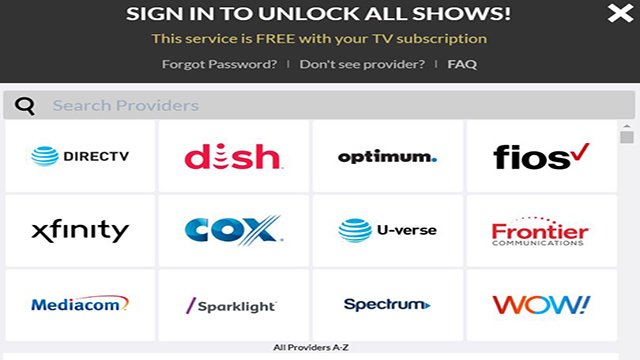 IDGO Supported TV provider