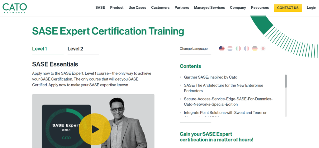 Cato SASE Expert Level 1