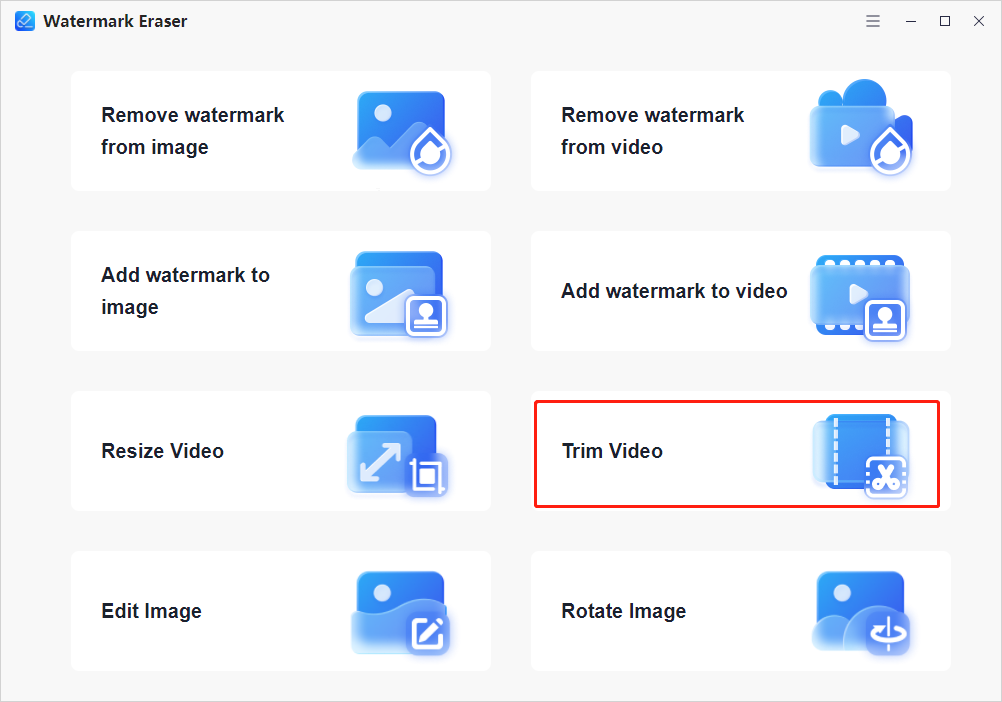 Find Trim Video then click it.