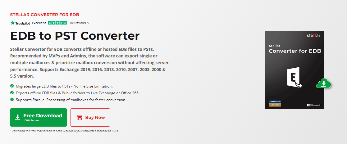 Stellar Converter for EDB