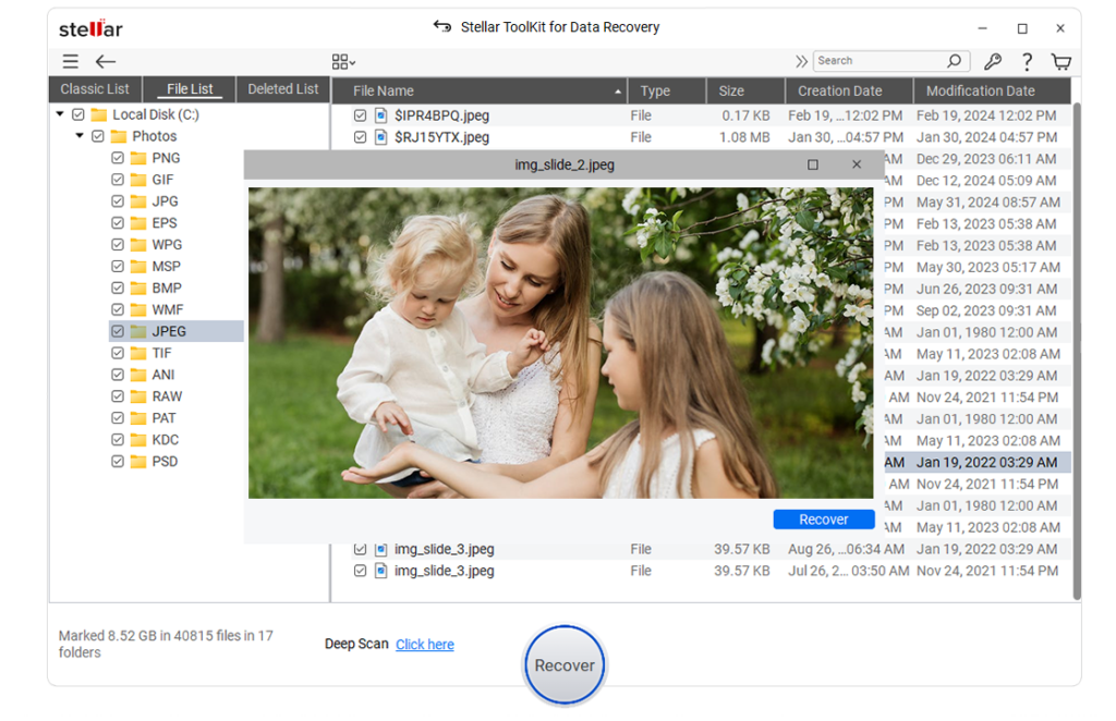 select a storage location