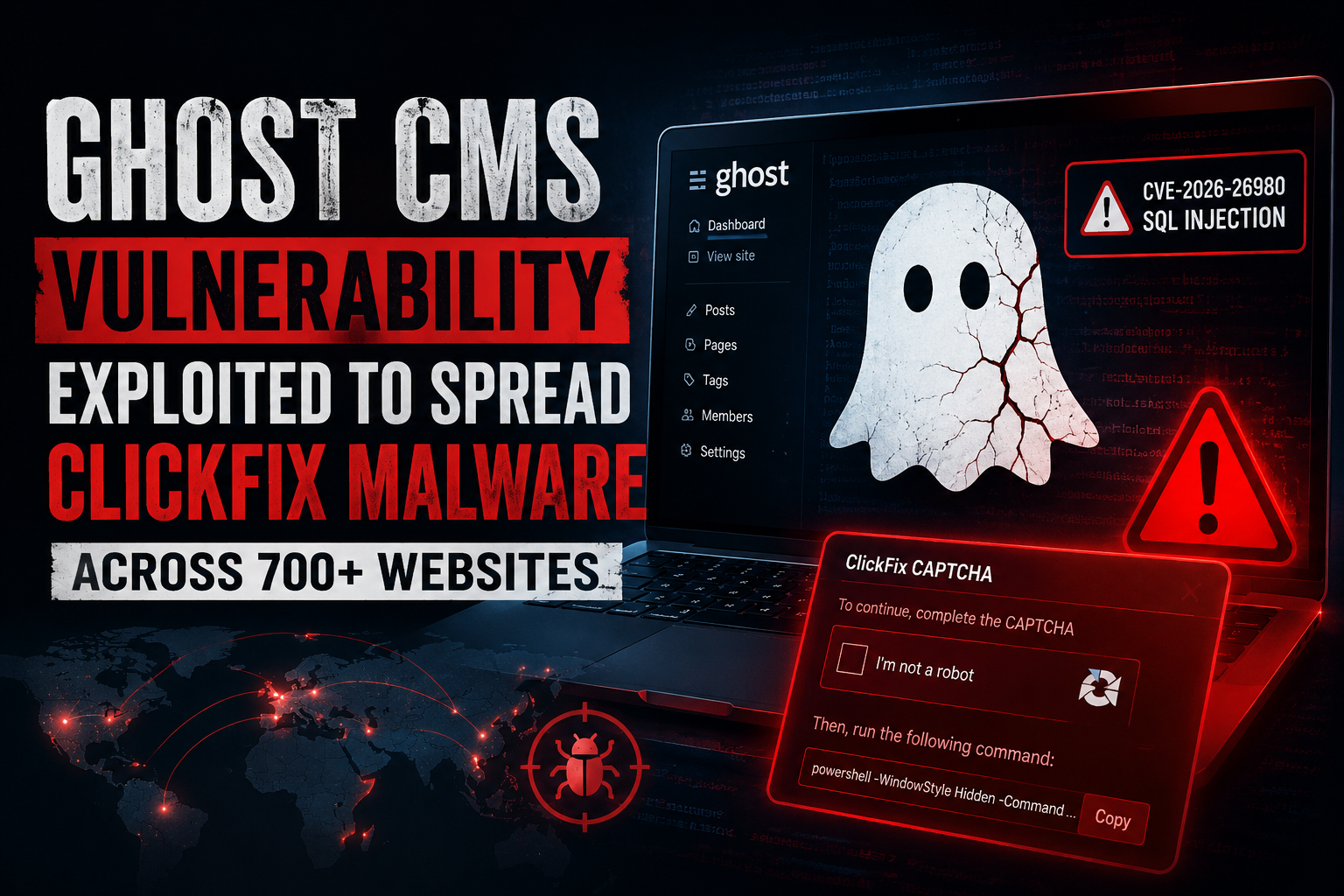 Ghost CMS Vulnerability Targeted in Major Malware Campaign Impacting Over 700 Websites